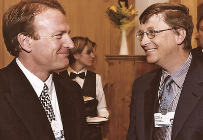 Mark Thompson with Bill Gates