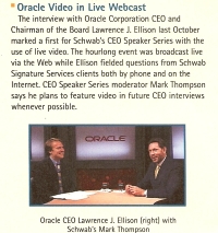 Mark Thompson with Larry Ellison